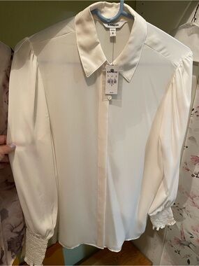 Express Cream Button-Up Shirt